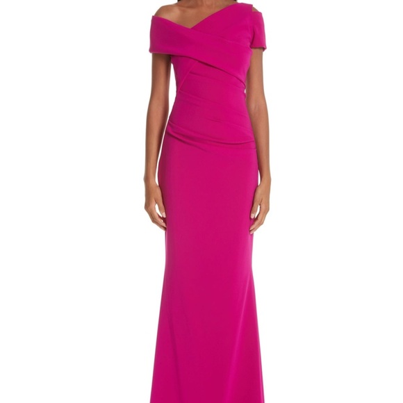 talbot runhof Dresses & Skirts - TALBOT RUNHOF Asymmetrical Evening Razzmtazz Dress